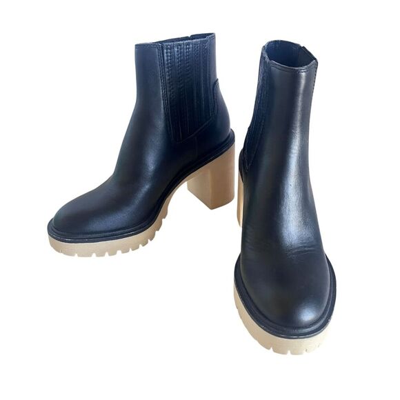 Dolce Vita Women's Caster H2O Waterproof Lug Sole Ankle Boot Size 7.5 Black - Picture 2 of 10